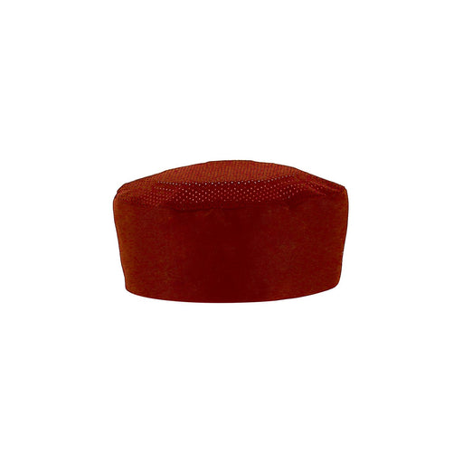 CAC China APHT-1RM Chef's Pride Pillbox Chef Hat 3-1/2-inches Height Red S/M