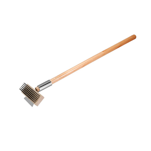 CAC China B2OS-27 Pizza Oven Brush/Scraper with 27-inches Wood Handle