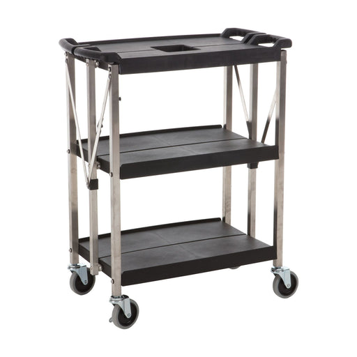 CAC China BTCF-30S 3-Tier Foldable Utility Cart 30-inches Length x 16-1/2-inchesW x 36-inches Height