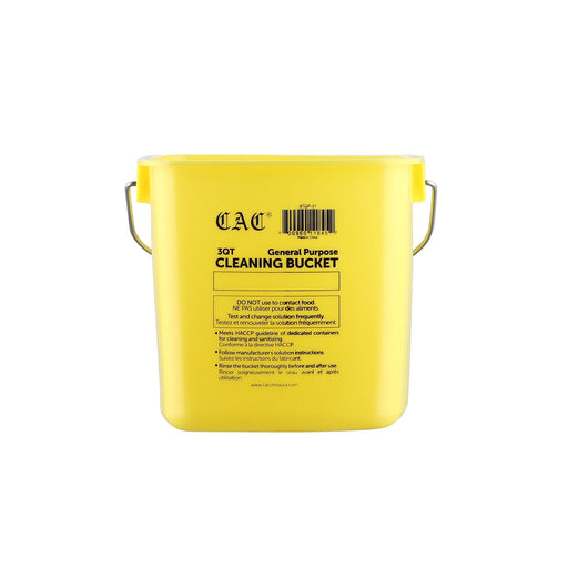 CAC China BTGP-3Y Yellow General Purpose Cleaning Bucket 3 quart