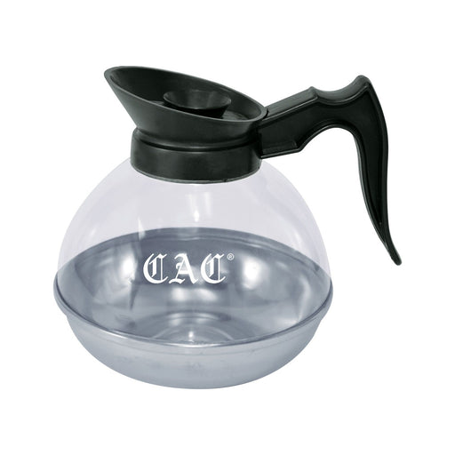CAC China BVCD-64K Coffee Decanter Black 64 oz. Stainless Steel Base