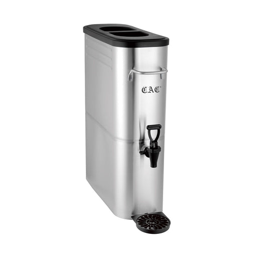 CAC China BVDS-IT5 Iced Tea Dispenser Stainless Steel Slim with Valve 5 Gallon