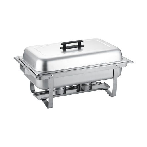 CAC China CAFR-101 Modish 8 quart Stainless Steel Chafer Full Size with Folding Frame
