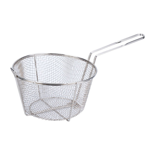 CAC China FBR4-8 8-1/2-inches Diamater Nickel-Plated Metal Round Fry Basket 1/4-inches Mesh
