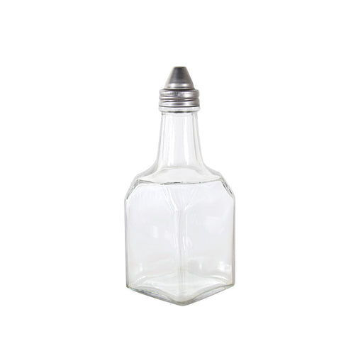 CAC China G3OC-6 6.oz. Glass Oil/Vinegar Cruet with Stainless Steel Pourer Cap