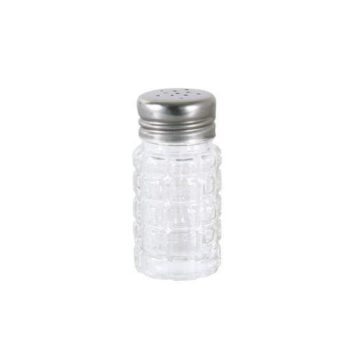 CAC China G8CK-2F 2oz Glass Beehive Shaker with Stainless Steel Flat Cap