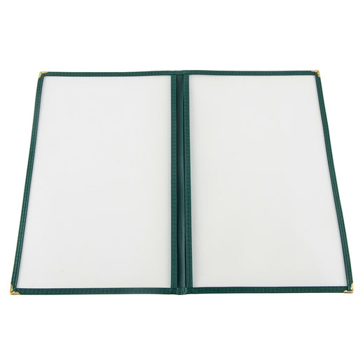 CAC China MCP2-914GN 2-Pocket Menu Cover 8-1/2-inches x 14-inches Green