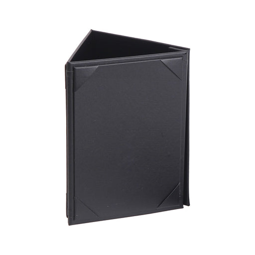 CAC China MCT3-75BK 3-Panel Tent Menu Cover 5-inches x 7-inches Black