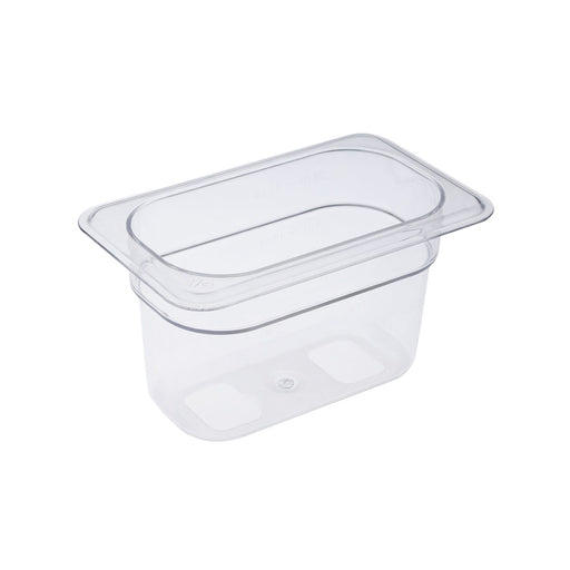 CAC China PCFP-N4 Polycarbonate Food Pan 1/9 Size 4-inches Depth