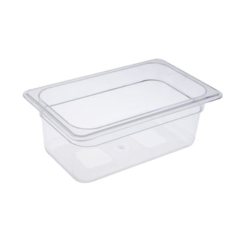 CAC China PCFP-Q4 Polycarbonate Food Pan 1/4 Size 4-inches Depth