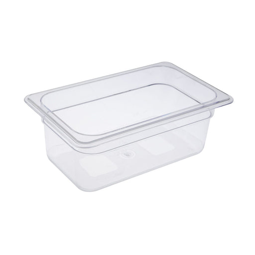 CAC China PCFP-Q4 Polycarbonate Food Pan 1/4 Size 4-inches Depth