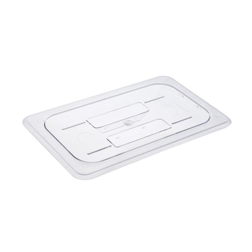 CAC China PCSD-QC Solid Polycarbonate Food Pan Cover 1/4 Size