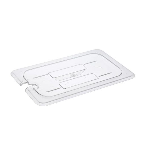 CAC China PCSL-QC Notched Polycarbonate Food Pan Cover 1/4 Size
