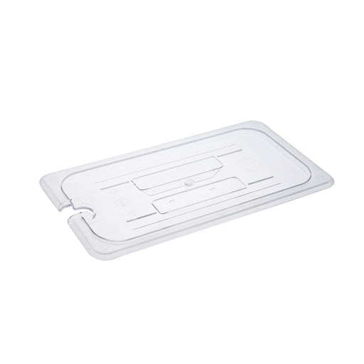 CAC China PCSL-TC Notched Polycarbonate Food Pan Cover 1/3 Size