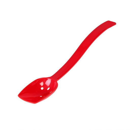 Thunder Group PLBS110RD 10" Buffet Spoon, Perforated, Polycarbonate, 3/4 oz, Red Color - Dozen