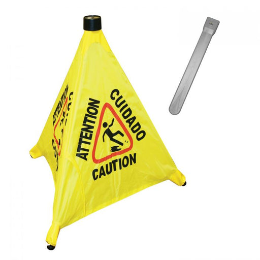 Thunder Group PLFCS330 19 1/2" Pop-Up Safety Cone With Storage Tube