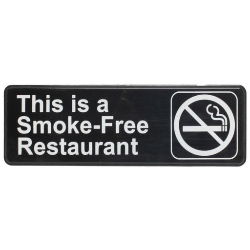 Thunder Group PLIS9320BK 9" X 3" Information Sign With Symbols, This Is A Smoke-Free Rest