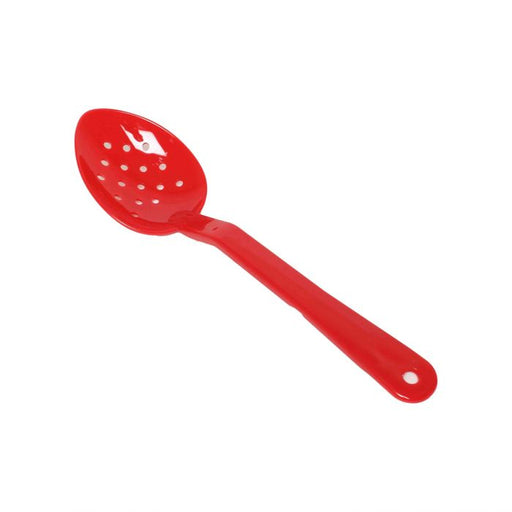 Thunder Group PLSS113RD 11" Serving Spoon, Perforated, Red - Dozen