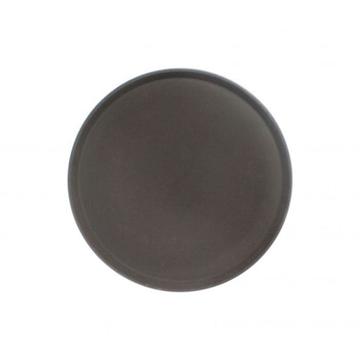 Thunder Group PLST1100BR 11" Round Tray, Brown, Rubber Lined