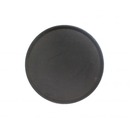 Thunder Group PLST1400BL 14" Round Tray, Black, Rubber Lined