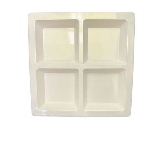 Thunder Group PS5104V 60 oz, 13 1/2" X 13 1/2" X 1 3/8", Square 4 Section Compartment Tray, Passion Pearl