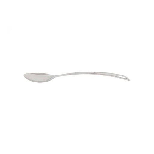 Thunder Group SLSBA411 7-1/4" Solid Curved Basting Spoon With Hanging Slot, Stainless Steel, Heavy-Duty