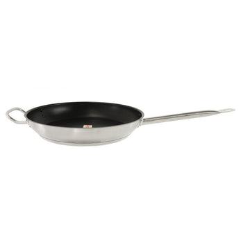 Thunder Group SLSFP4112 12" Diameter Non-Stick Fry Pan, Stainless Steel With Quantum 2 Coating Without Pfoa and Pfos, Encapsulated Base, Dishwasher Safe, Standard Electric, Gas Cooktop, Halogen and Induction Ready, Oven Safe To 500?F, Heavy-Duty, NSF