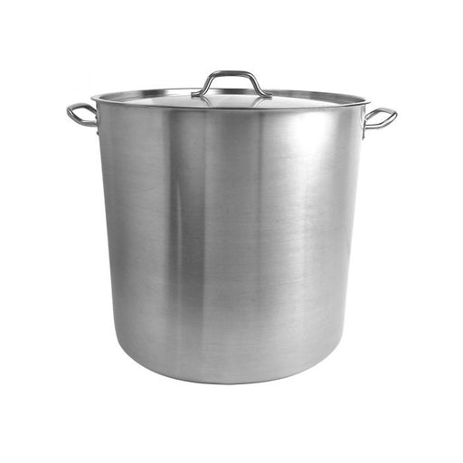 Thunder Group SLSPS4060 60 Qt, 18-1/2" Diameter Stock Pot With Lid, Stainless Steel, Encapsulated Base, Dishwasher Safe, Standard Electric, Gas Cooktop, Halogen and Induction Ready, Oven Safe, Heavy-Duty, NSF
