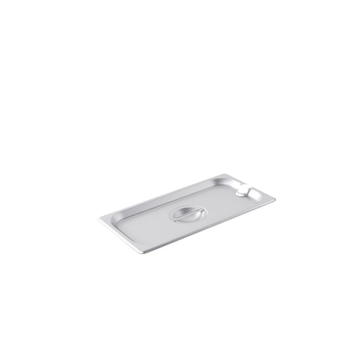 CAC China SPCN-2T 2/3 Size Notched Cover for Steam Table Pan