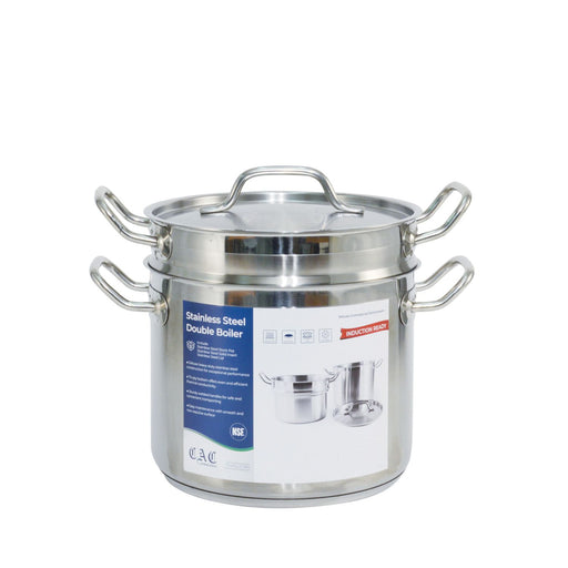 CAC China SPDB-8S Double Boiler Set Stainless Steel 8 quart