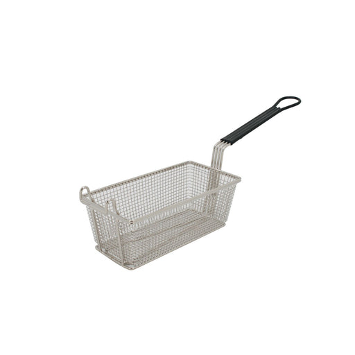 CAC China SPFB-1 Fry Basket Nickel-Plate 11x 5-3/4x4-3/8-inches with Front Hook Black Handle
