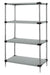 Quantum Storage Solutions WRS4-54-2430SS Stainless Solid Shelving Starter Kit 