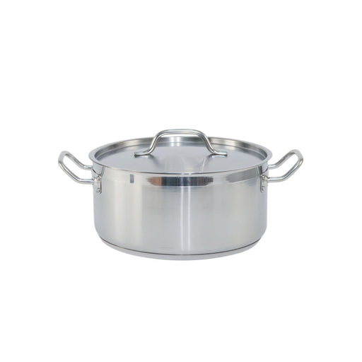 CAC China SSBZ-8 Brazier Stainless Steel with Lid 8 quart
