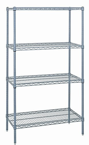 Quantum Storage Solutions WR86-2430GY Epoxy Coated, Gray Wire Shelving Starter Kit 