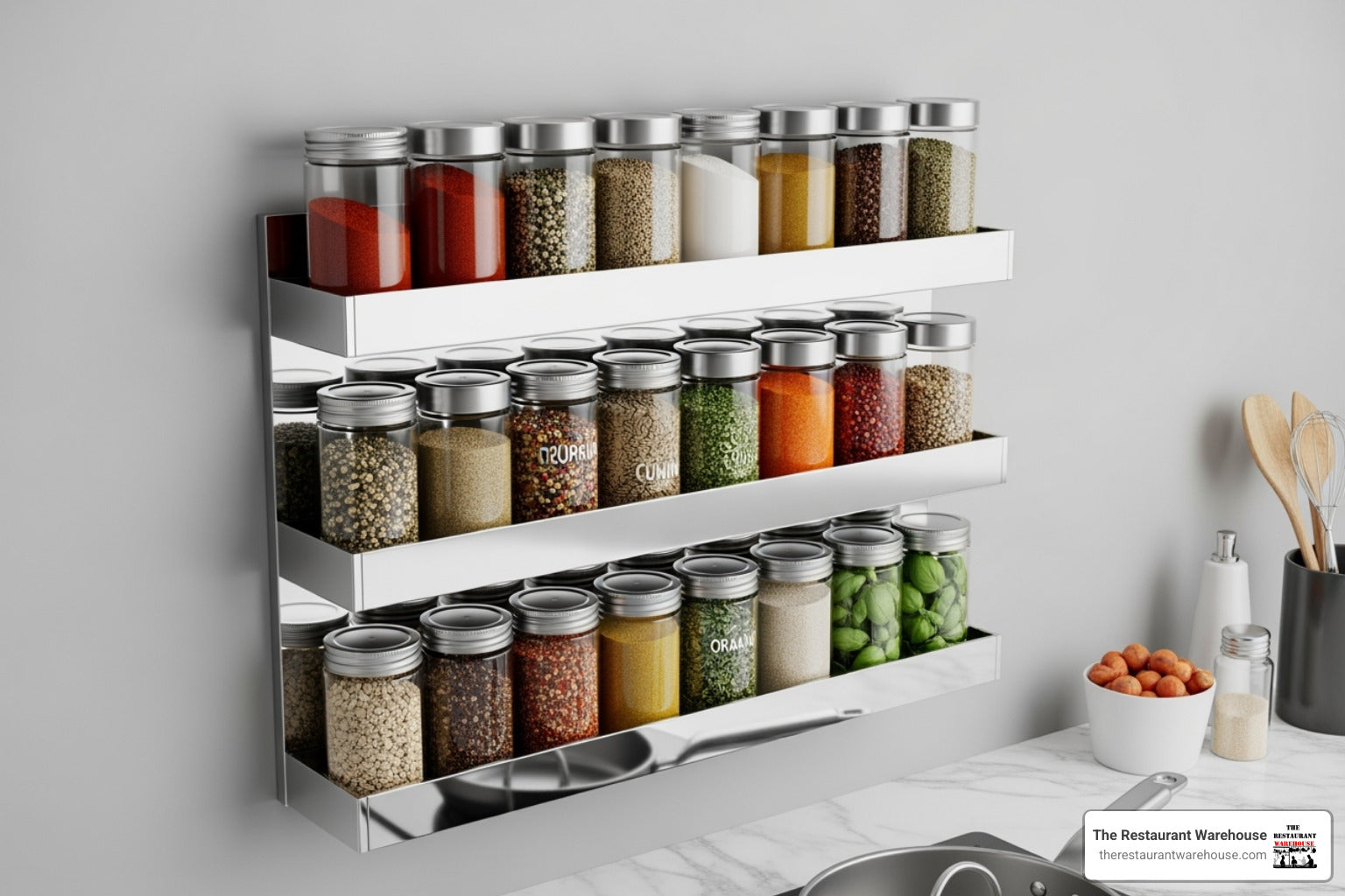 Wall-Mounted Chrome Spice Racks: Our Picks for a Tidy Kitchen