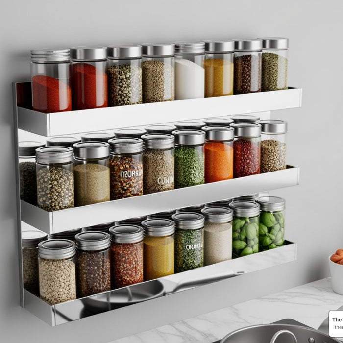 Wall-Mounted Chrome Spice Racks: Our Picks for a Tidy Kitchen