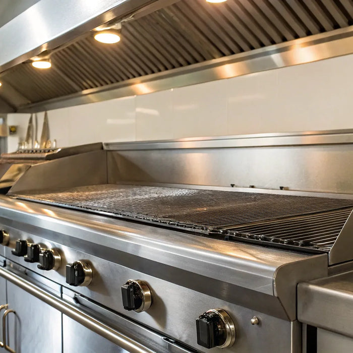A commercial electric flat top grill, a top choice for restaurant kitchens.