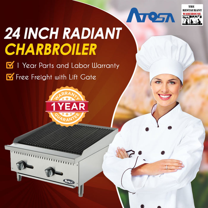 Atosa ATRC-24 24 Inch Radiant Char Broiler