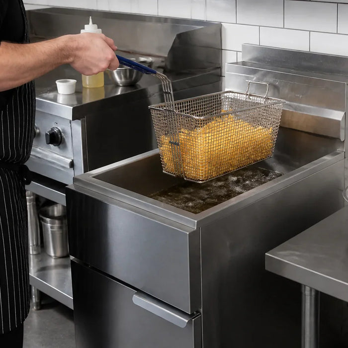 Commercial 50 lbs. Fryer in Action