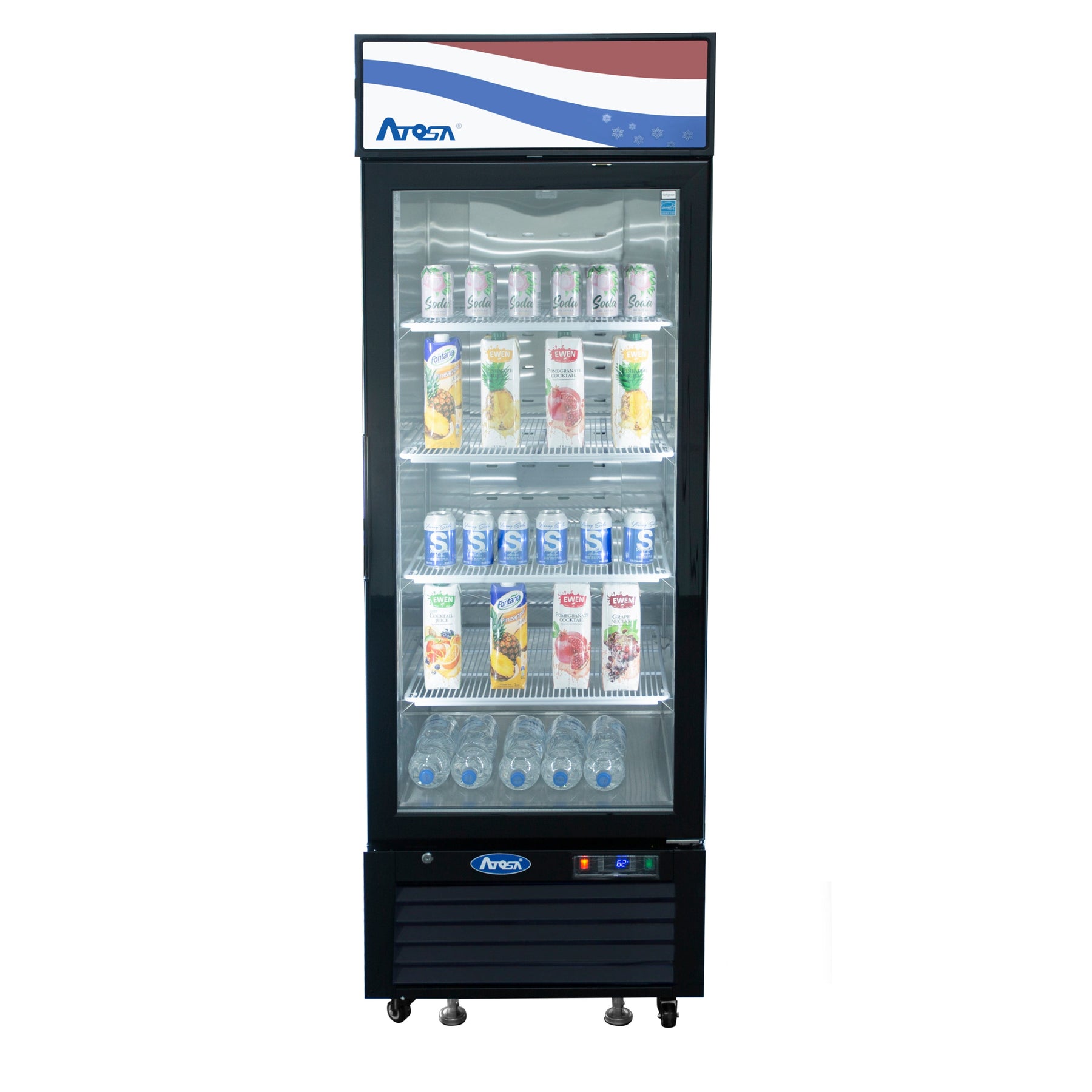 Atosa USA MCF8725GR Glass 1 Door Merchandiser Cooler 11.1 cu. ft.
