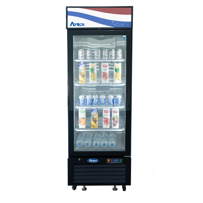 Atosa USA MCF8725GR Glass 1 Door Merchandiser Cooler 11.1 cu. ft.