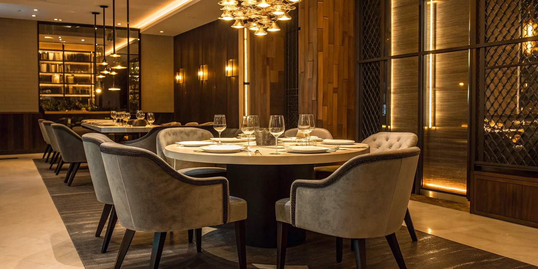 A modern restaurant's smart table and chairs design for optimal layout and style.