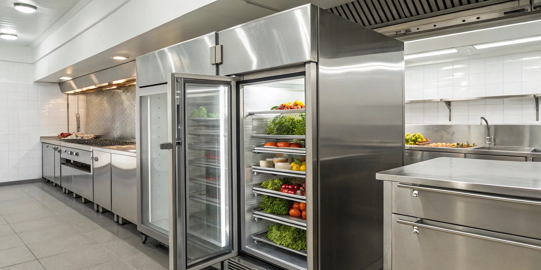 Atosa 1-door freezer with stainless steel design.