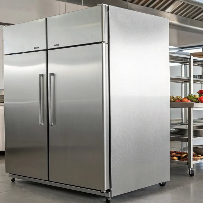 Atosa 2-door stainless steel freezer.