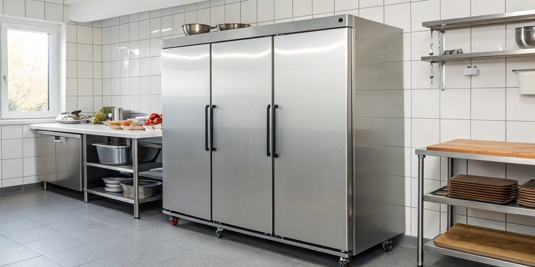 Atosa 3-door commercial freezer.