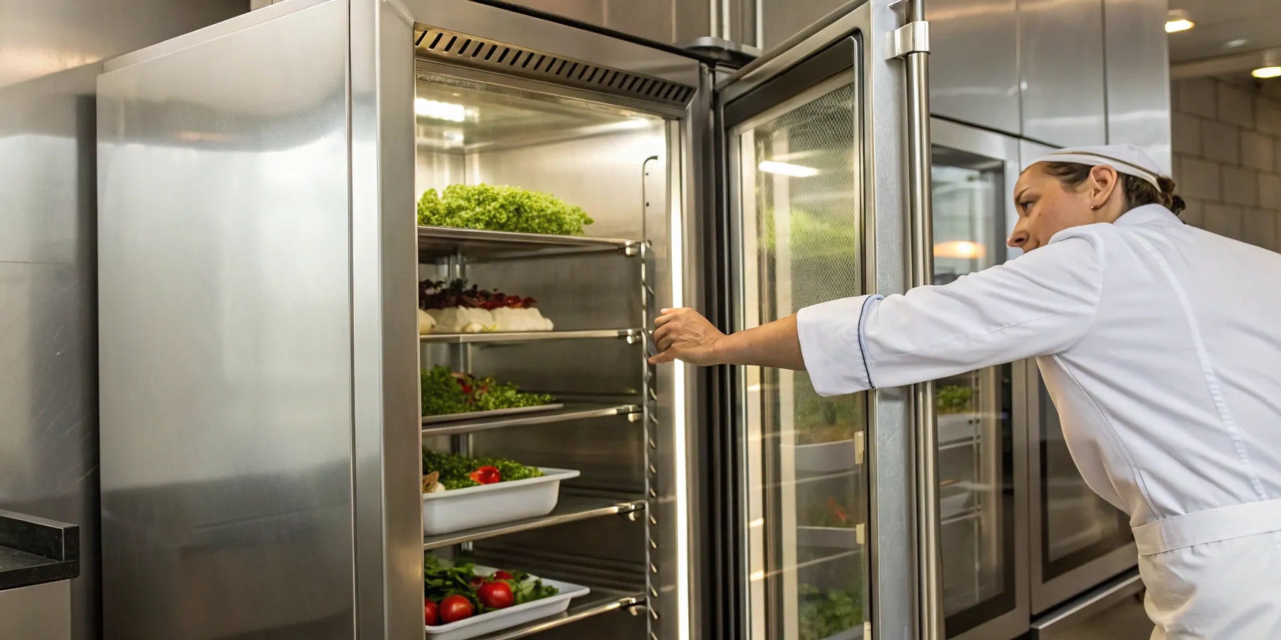 2-door commercial freezer.