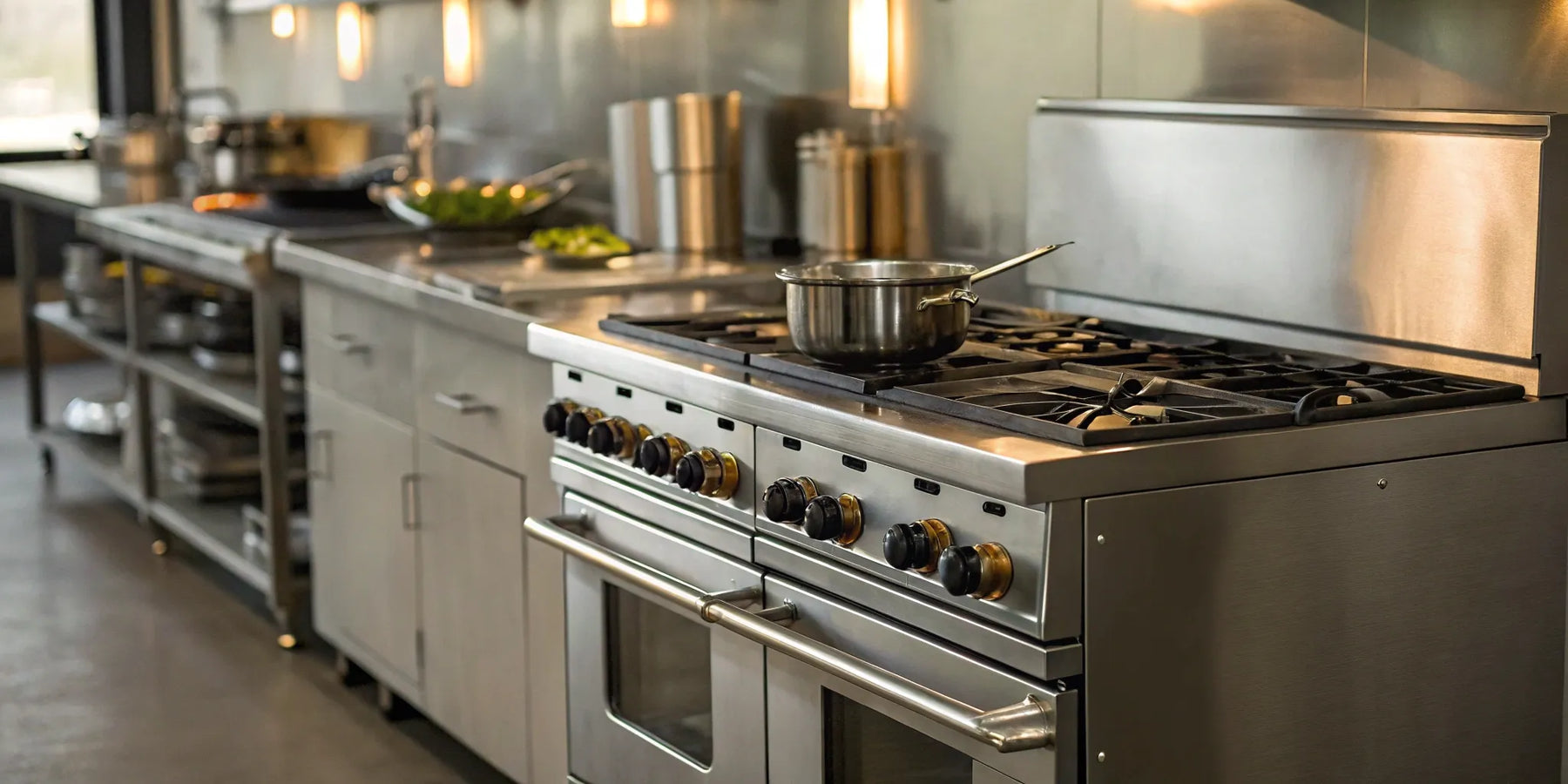 4-burner propane stove with oven.