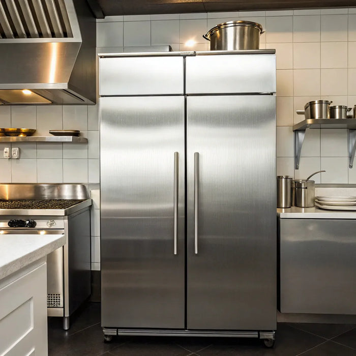 44-inch stainless steel commercial refrigerator.
