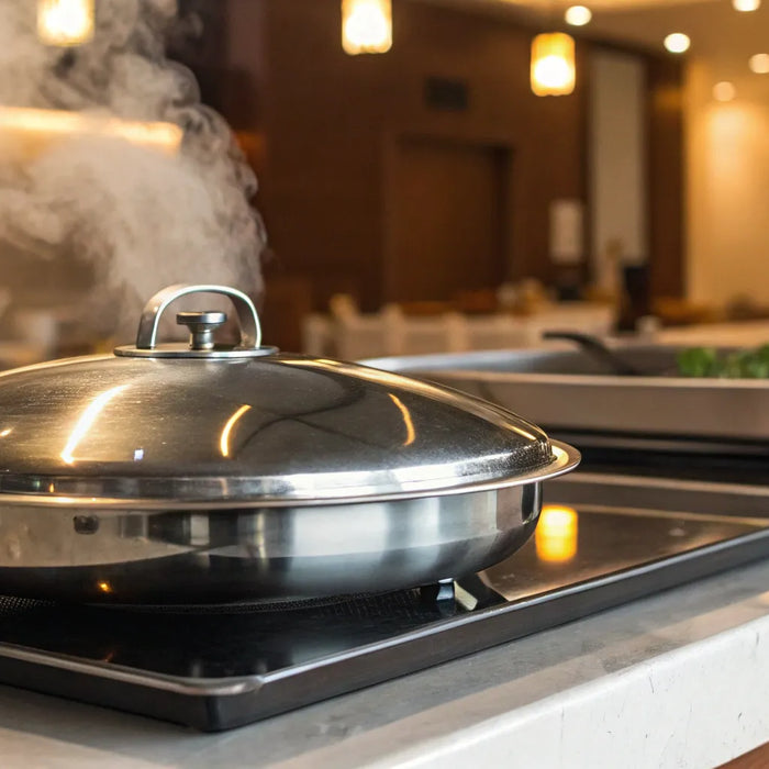 Hot plate for home and restaurant kitchens.