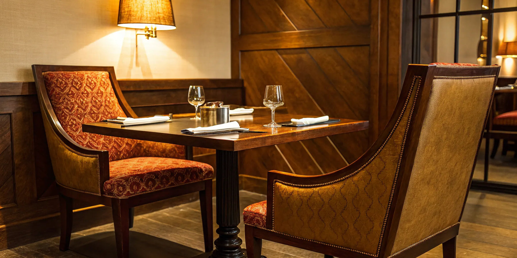 Stylish restaurant chair for comfortable dining.